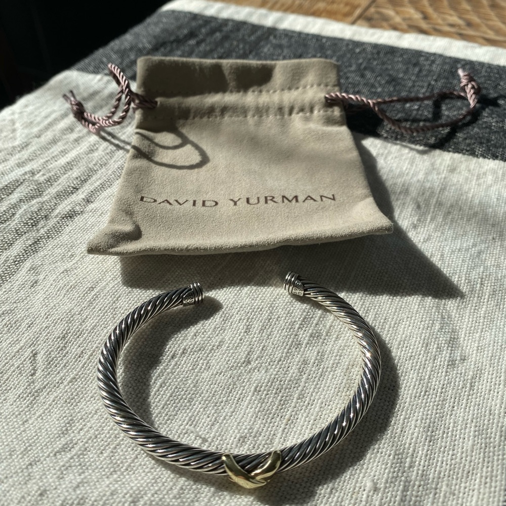 David Yurman X Station Bracelet with 18K Gold 4mm
